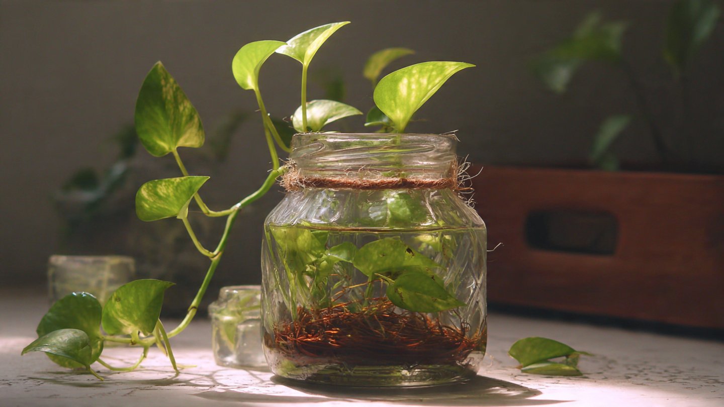 Simple Guide to Cultivating Money Plant in a Glass Jar at Home