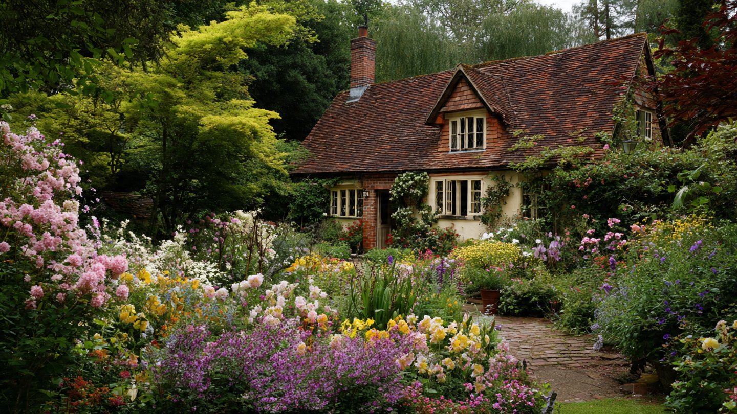 Which Flowers Bring Charm to a Traditional English Cottage Garden?