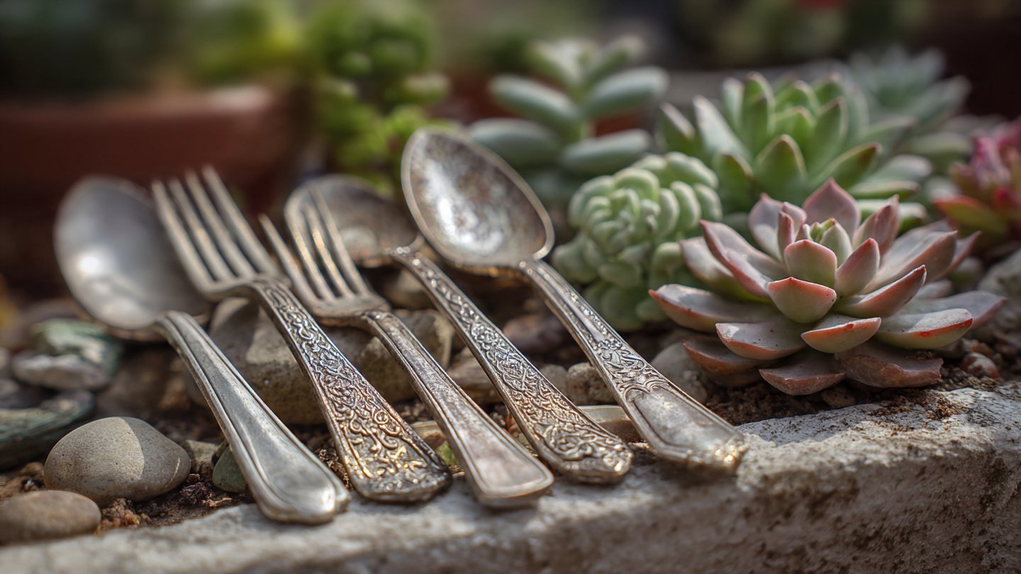 Can Old Silverware Transform into Elegant Plant Markers?