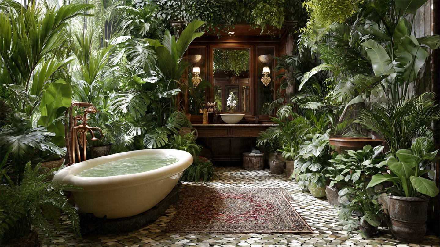 How to Decorate Your Bathroom with Tropical Plants